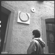 Commemorative inscription, Dada Cabaret Voltaire, Niederdorf Zurich 1966