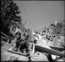 Aletsch power plant construction site 1949