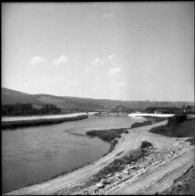 Aare power plant WildeggBrugg, underwater canal 1952