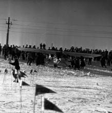 Glacier pilot Hermann Geiger on the Rocher de Naye VD, 1958