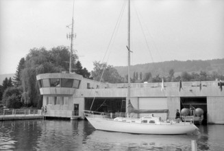 New building of the Lake Police Department in Oberrieden 1975
