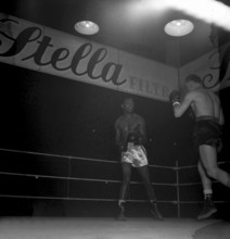FSB president Droz and Sugar Ray Robinson, Geneva 1950