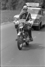 Tour de Suisse 1967: Motor cycle policeman.