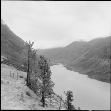 Valle di Lei: the new lake around 1959.