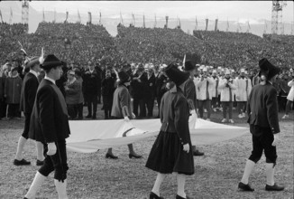Olympic games in Grenoble 1968: Opening ceremony.