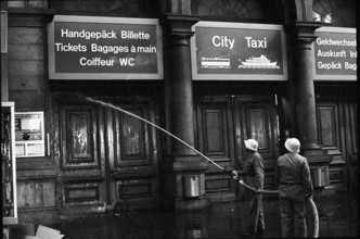 Fire at Lucerne main station 1971.
