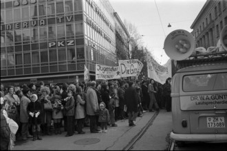Protest of Bunkerjugend in Zurich, carnival 1971.