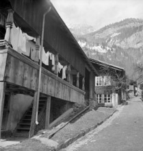 Wooden houses in Brienzwiler; 1940.