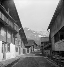 Wooden houses in Brienzwiler; 1940.