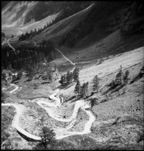 Valais, land slide between Salanfe and Van-d'en-Haut; 1948.