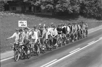 Bike for 28 people, 1967.