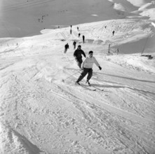 Ski school leader course in Wengen, 1956.