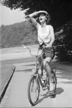 Young woman on bike, 1973.