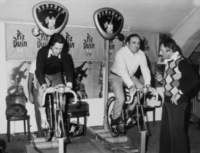 Zurich Sixdays 1975: Urs Lott, Josef Vögeli and Ferdi Kübler.