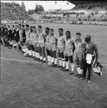 Football WC in Switzerland 1954: Brazil - Mexico.