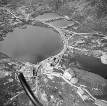 Lake Ritom at the highest point of Gotthard pass; 1954.