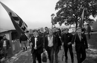 Jura conflict: anitseparatist meeting in Tramelan, 1967.