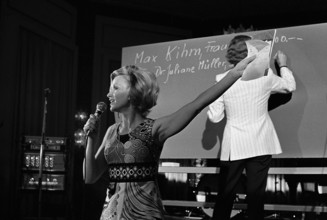 Heidi Abel at gala night organised by Pro Surlej, 1971.