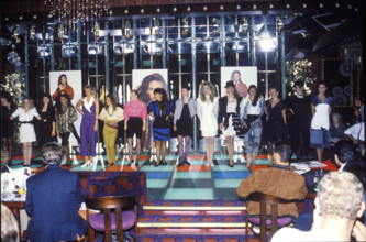 Participants of the preliminary decision of Miss Fashion Switzerland, 1989.