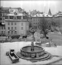 Fribourg; Place du Tilleul; 1945.