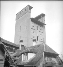 Fribourg; Morat tower; 1945.