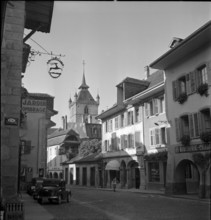 Old part of Estavayer-le-Lac, 1951.