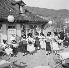 Woman from the Grisons dancing, 1940.