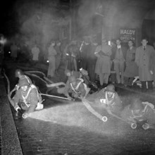 Civil defence training in Lausanne, 1958.