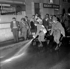 Civil defence training in Neuchâtel, 1959.