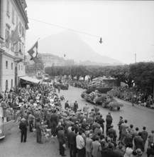 Parade at the winegrowers' festival in Lugano, 1957.
