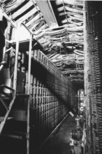 Phone switchboard Zurich Hottingen after a fire 1969.