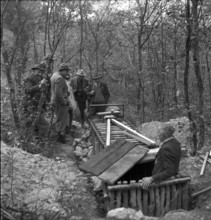 Hunting panthers in Valais, 1946.