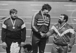 European Championships Indoors Madrid 1986: gold medalist Werner Guenthoer.