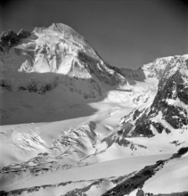Dent d'Hérens and Tienmatten glacier, 1949.