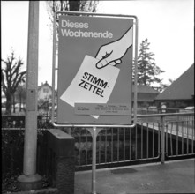 Poster announcing ballot, 1970.