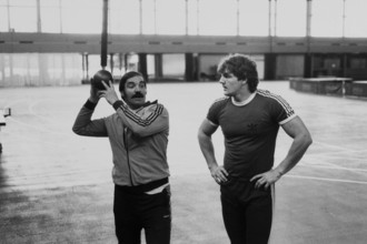 Coach Jean-Pierre Egger and Werner Guenthoer 1984.