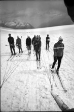 Multi ski lift in the Valais alps, 1967.