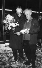 Von Daeniken friends Marcel Hintermann, Zarli Carigiet at Erich von Däniken's extradition to