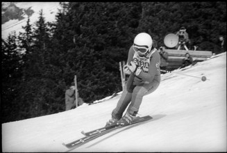 Downhill race in Grindelwald 1974: Marie-Therese Nadig.