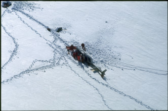 Helicopter accident near Mönchsjoch 1994.