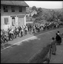 Parade at fishing contest in Andelfingen 1955.