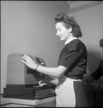 Waitress at the Cash Register, around 1963.