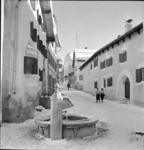 Mountain village Guarda on the first day of 1942.