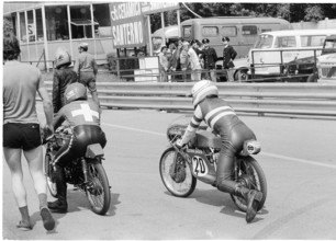 Motorcycle GP Imola 1974: Ulrich Graf and Stefan Dörflinger.