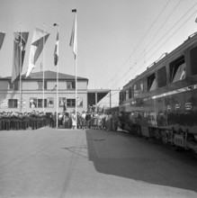 Opening ceremony of the Gotthard engine Zurich, Zurich Wollishofen in 1956.