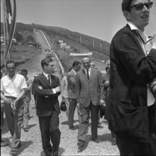 Enrico Mattei, official start of building of the central european pipeline; 1961.