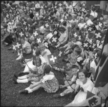 Children celebrating the national holiday; 1957.