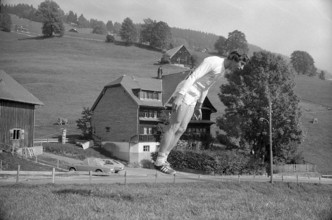 Walter Steiner, training in Wildhaus 1975.