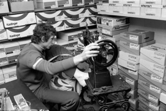Walter Steiner sewing, Wildhaus 1974.