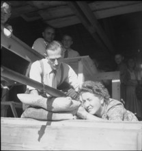 Women's shooting competition in Urdorf, 1947.